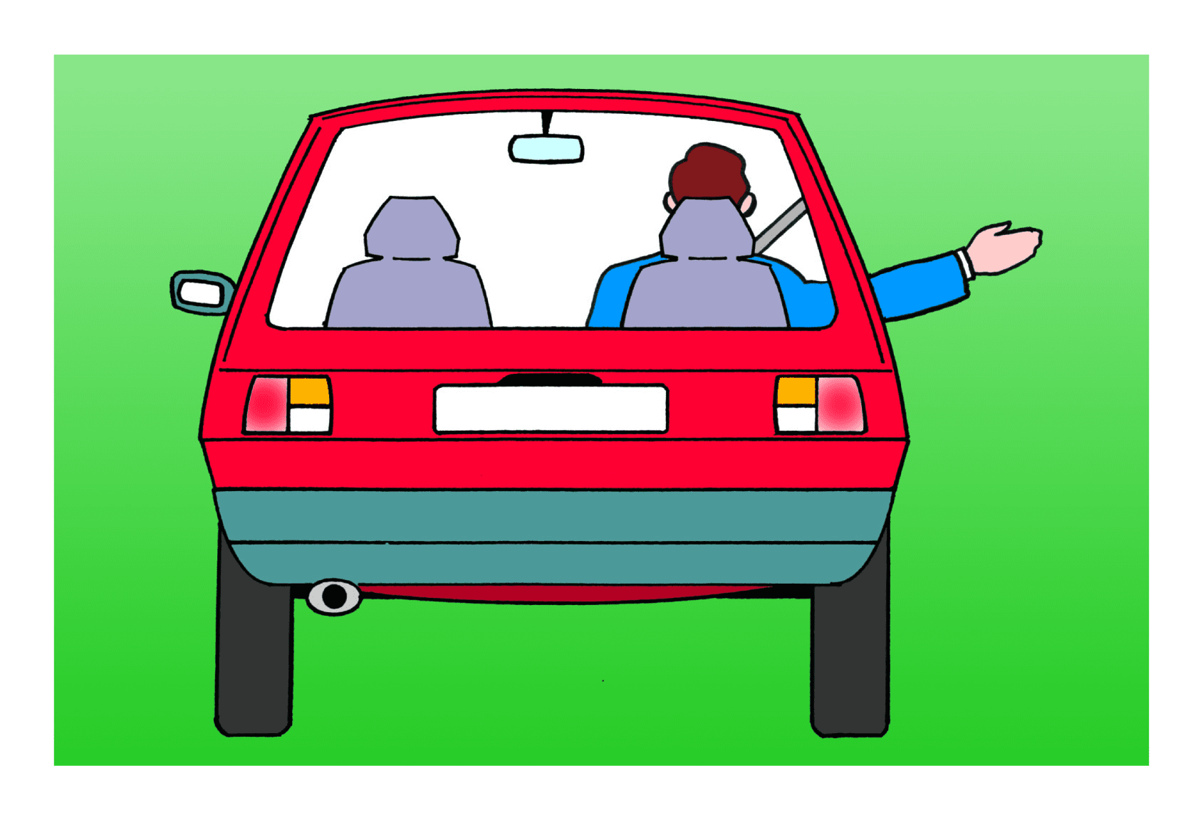 The driver intends to move out or turn right.