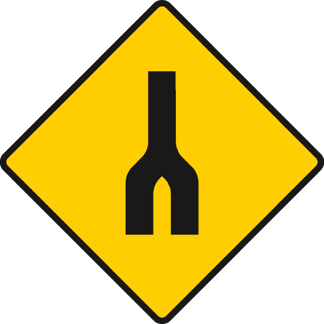 Dual carriageway ends.