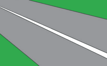 Drivers must keep left of the continuous white line.