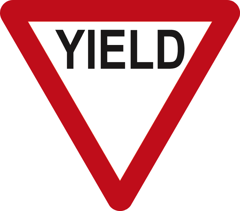 Yield to traffic coming from the right, or already on the roundabout.