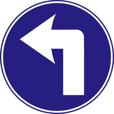 Turn left ahead.