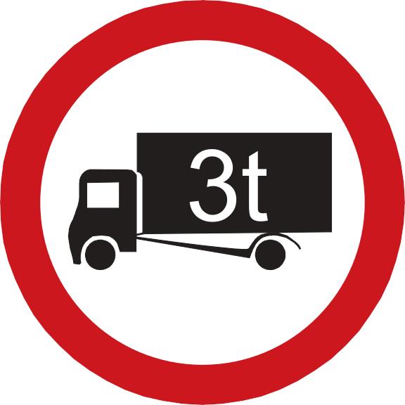 Maximum permitted weight is 3 tonnes.