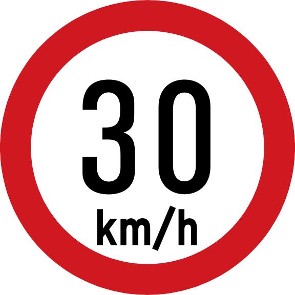 Maximum speed is 30 km/h.