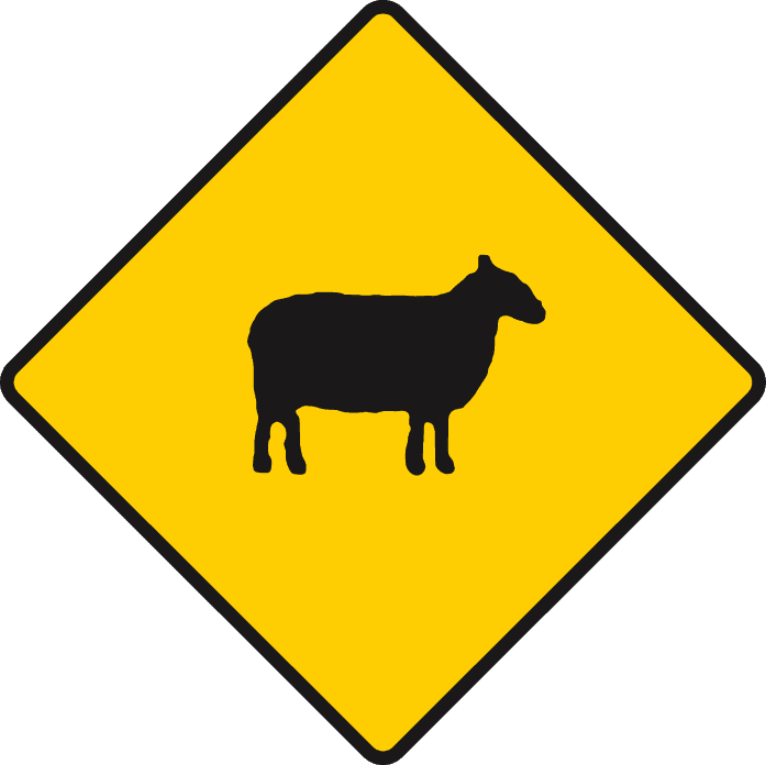 Possibility of sheep ahead.