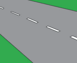 A driver must not cross the broken white line unless it is safe to do so.