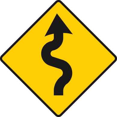 Series of dangerous bends ahead.