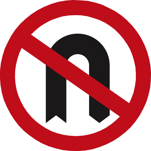 U-turn not permitted.