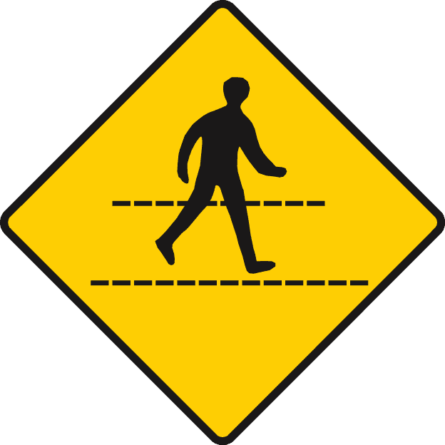 Pedestrian crossing ahead.