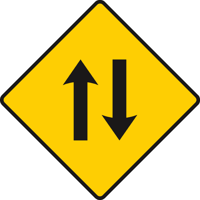 Two-way traffic ahead.