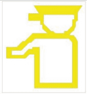 Toll collector operating lane.