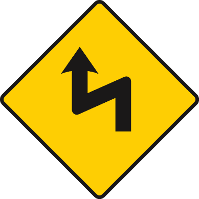 Series of dangerous corners ahead.