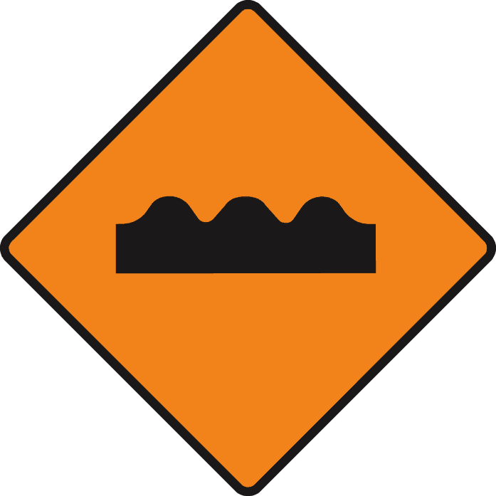 Uneven surface ahead.