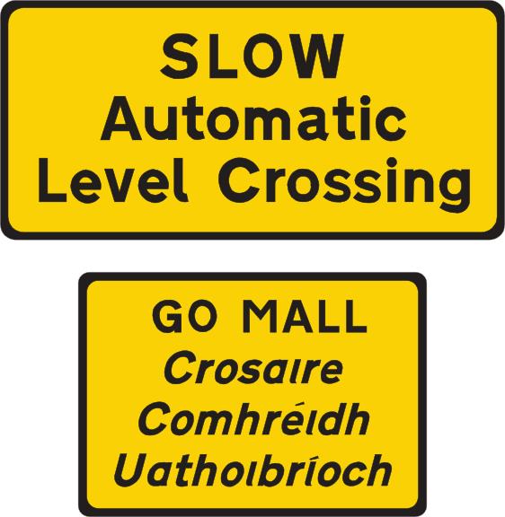 Automatic level crossing ahead.