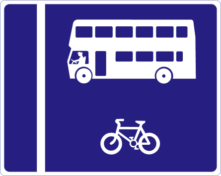 With-flow bus lane on the right.