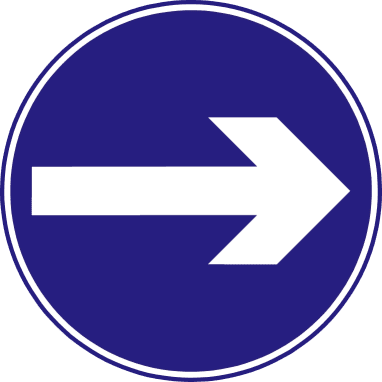 Turn right only.