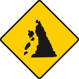 Danger of falling rocks ahead.